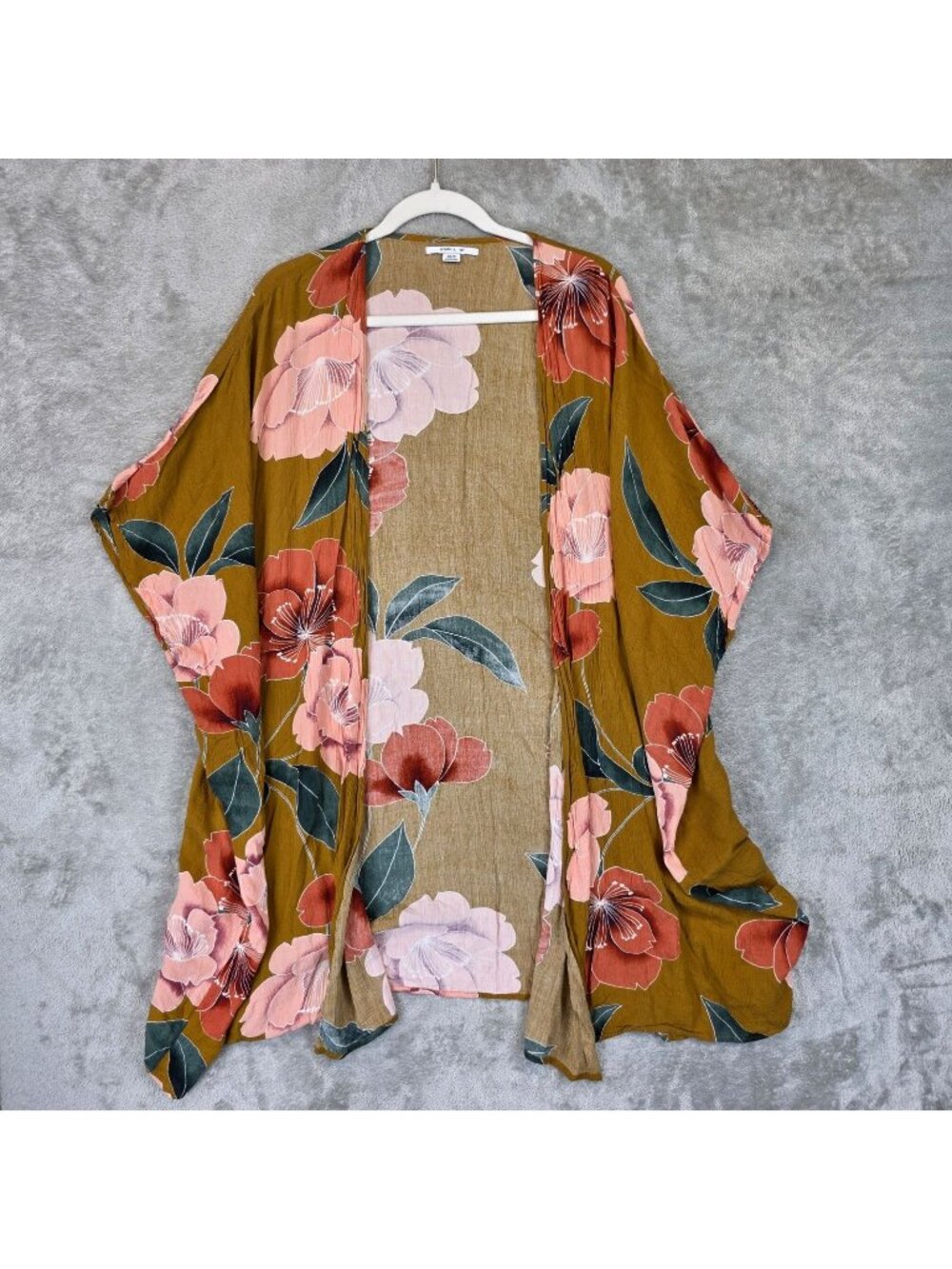 O'Neill Kimono Womens XS/S Multicolor Floral Open Front Boho Beach Cover Up